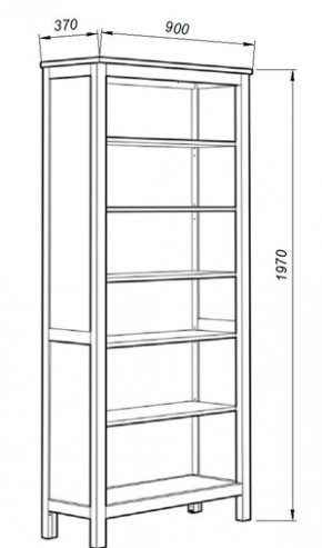 Стеллаж 00 Кантри, массив сосны, цвет белый в Салехарде - salekhard.mebel24.online | фото 3