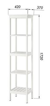 Стеллаж 420 Кантри, массив сосны, цвет белый в Салехарде - salekhard.mebel24.online | фото 3