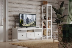 Стеллаж 420 Кантри, массив сосны, цвет белый в Салехарде - salekhard.mebel24.online | фото 4
