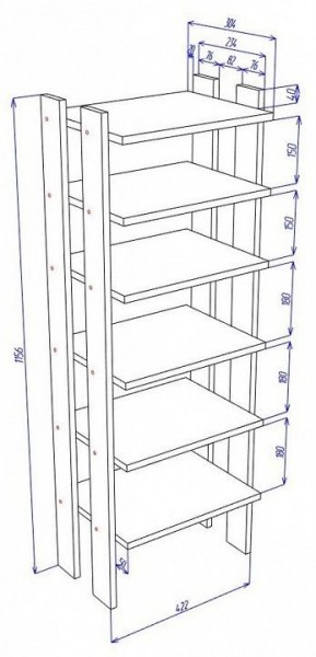 Стеллаж для обуви Cross СТЕЛ1 в Салехарде - salekhard.mebel24.online | фото 3