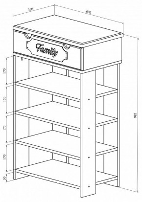 Стеллаж для обуви ДримСтар ДС-21 в Салехарде - salekhard.mebel24.online | фото 5