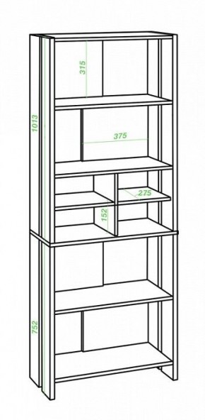 Стеллаж Домино Lite СТЛ-ОВХ в Салехарде - salekhard.mebel24.online | фото 2