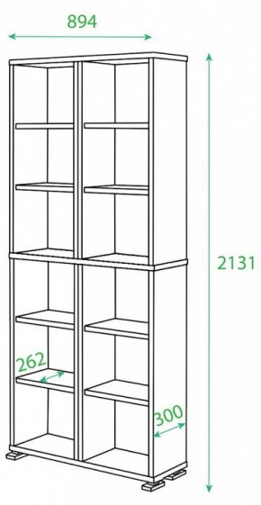 Стеллаж Домино ПУ-30-1 в Салехарде - salekhard.mebel24.online | фото 2