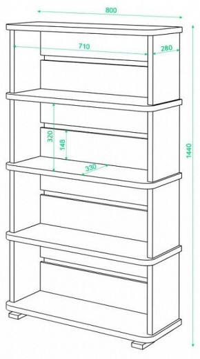 Стеллаж Домино СБ-25/4 в Салехарде - salekhard.mebel24.online | фото 2