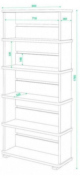 Стеллаж Домино СБ-25/5 в Салехарде - salekhard.mebel24.online | фото 2