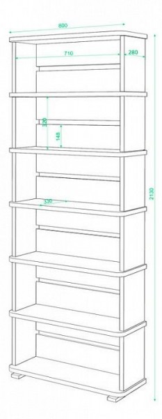 Стеллаж Домино СБ-25/6 в Салехарде - salekhard.mebel24.online | фото 3