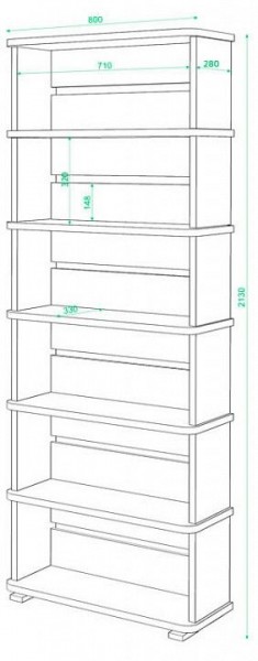 Стеллаж Домино СБ-25/6 в Салехарде - salekhard.mebel24.online | фото 2