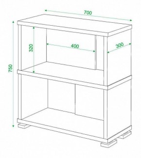 Стеллаж книжный Домино нельсон СБ-10_2 в Салехарде - salekhard.mebel24.online | фото 3