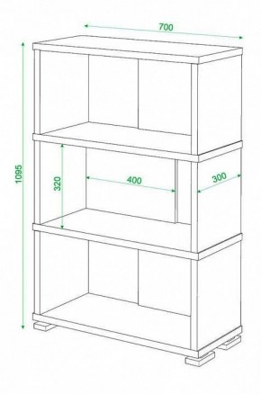 Стеллаж книжный Домино СБ-10_3 в Салехарде - salekhard.mebel24.online | фото 3