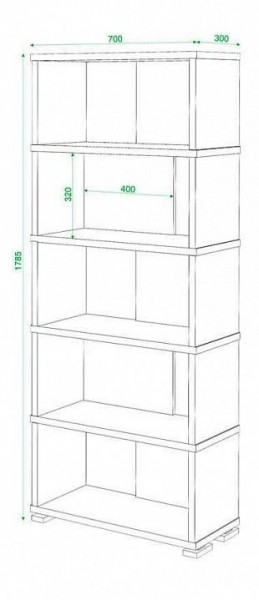 Стеллаж книжный Домино СБ-10_5 в Салехарде - salekhard.mebel24.online | фото 3