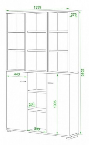 Стеллаж комбинированный Домино нельсон ПУ-40-6 в Салехарде - salekhard.mebel24.online | фото 2