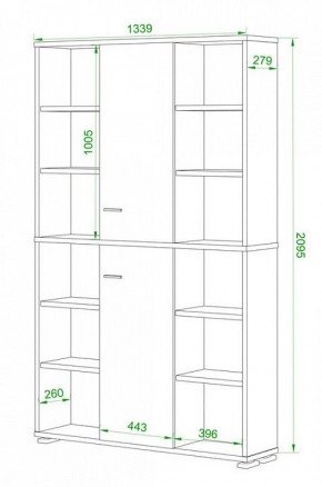 Стеллаж комбинированный Домино ПУ-40-2 в Салехарде - salekhard.mebel24.online | фото 2