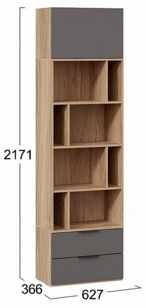 Стеллаж комбинированный Порто Исп. 2 ТД-393.07.20 в Салехарде - salekhard.mebel24.online | фото 5