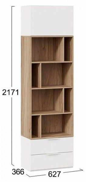 Стеллаж комбинированный Порто Исп. 2 ТД-393.07.20 в Салехарде - salekhard.mebel24.online | фото 5
