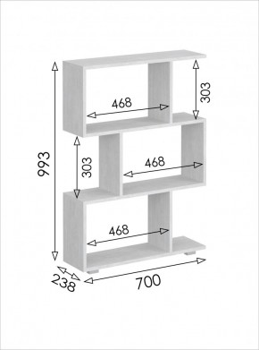 Стеллаж открытый мини Вена в Салехарде - salekhard.mebel24.online | фото 3