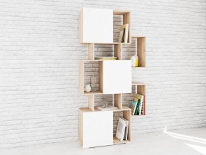 Стеллаж Ромео-9 дуб сонома/белый в Салехарде - salekhard.mebel24.online | фото