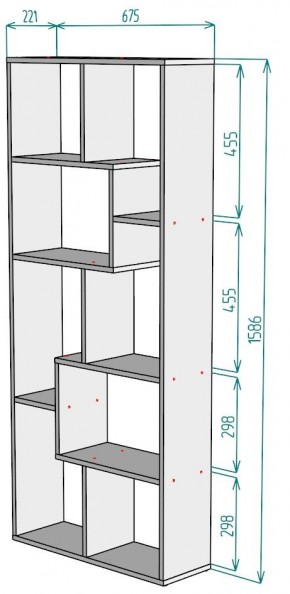 Стеллаж S8 1586х675х221 в Салехарде - salekhard.mebel24.online | фото 2