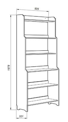 Стеллаж Вествик, массив сосны, цвет белый в Салехарде - salekhard.mebel24.online | фото 4