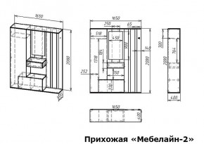Стенка для прихожей Мебелайн-2 в Салехарде - salekhard.mebel24.online | фото 3