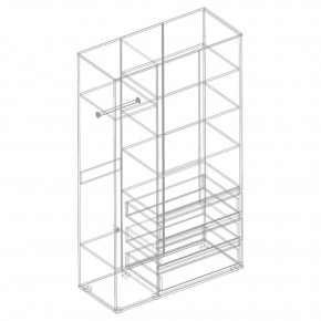 СТИЛ Шкаф 3-ств с 3 ящиками в Салехарде - salekhard.mebel24.online | фото 2