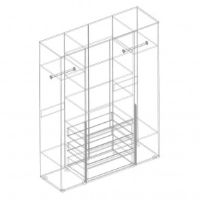 СТИЛ Шкаф 4-ств с 3 ящиками в Салехарде - salekhard.mebel24.online | фото 2