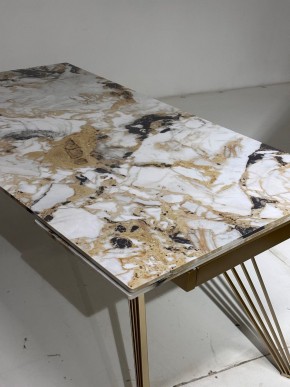 Стол ACERRA NEW 160 GLOSS GRAND JADE SOLID CERAMIC/ каркас цвета шампань, ®DISAUR в Салехарде - salekhard.mebel24.online | фото 5