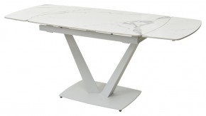 Стол ALATRI 120 GLOSS STATUARIO WHITE SOLID CERAMIC / WHITE, ®DISAUR в Салехарде - salekhard.mebel24.online | фото 5