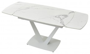 Стол ALATRI 120 GLOSS STATUARIO WHITE SOLID CERAMIC / WHITE, ®DISAUR в Салехарде - salekhard.mebel24.online | фото 6