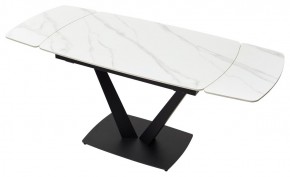 Стол ALATRI 120 MATT WHITE MARBLE SOLID CERAMIC / BLACK, ®DISAUR в Салехарде - salekhard.mebel24.online | фото 4