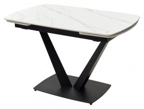 Стол ALATRI 120 MATT WHITE MARBLE SOLID CERAMIC / BLACK, ®DISAUR в Салехарде - salekhard.mebel24.online | фото 7