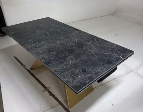 Стол ALES 180 BLACK GRAVE SOLID CERAMIC, керамика / бронзовый, ®DISAUR в Салехарде - salekhard.mebel24.online | фото 5