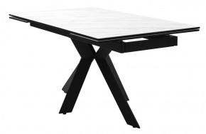 Стол BELLUNO 160 MARBLES KL-99 Белый мрамор матовый, итальянская керамика/ черный каркас, ®DISAUR в Салехарде - salekhard.mebel24.online | фото 2