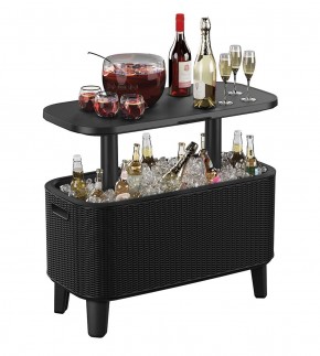 Стол Беви Бар (Bevy Bar Large Cool Bar), графит в Салехарде - salekhard.mebel24.online | фото 3