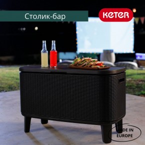 Стол Беви Бар (Bevy Bar Large Cool Bar), графит в Салехарде - salekhard.mebel24.online | фото 4