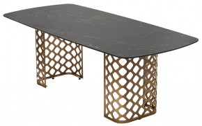Стол CHIAVARI 220 KL-116 Черный мрамор матовый, итальянская керамика / бронзовый, ®DISAUR в Салехарде - salekhard.mebel24.online | фото 7