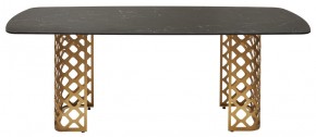 Стол CHIAVARI 220 KL-116 Черный мрамор матовый, итальянская керамика / бронзовый, ®DISAUR в Салехарде - salekhard.mebel24.online | фото 8