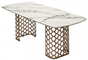 Стол CHIAVARI 220 KL-188 Контрастный мрамор матовый, итальянская керамика / Шампань, ®DISAUR в Салехарде - salekhard.mebel24.online | фото 7