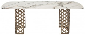Стол CHIAVARI 220 KL-188 Контрастный мрамор матовый, итальянская керамика / Шампань, ®DISAUR в Салехарде - salekhard.mebel24.online | фото 8