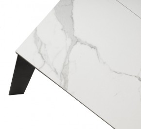 Стол CORNER 120 HIGH GLOSS STATUARIO керамика, стекло/ черный каркас, ®DISAUR в Салехарде - salekhard.mebel24.online | фото 8