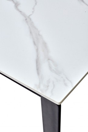 Стол CORNER 120 MATT WHITE MARBLE SOLID CERAMIC / BLACK, ®DISAUR в Салехарде - salekhard.mebel24.online | фото 3