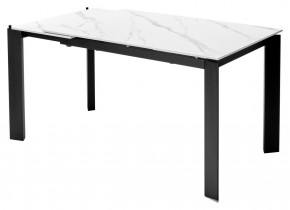 Стол CORNER 120 MATT WHITE MARBLE SOLID CERAMIC / BLACK, ®DISAUR в Салехарде - salekhard.mebel24.online | фото 4