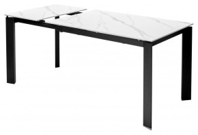 Стол CORNER 120 MATT WHITE MARBLE SOLID CERAMIC / BLACK, ®DISAUR в Салехарде - salekhard.mebel24.online | фото 5