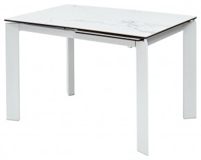 Стол CORNER 120 MATTE STATUARIO Белый мрамор матовый керамика, стекло/ белый каркас, ®DISAUR в Салехарде - salekhard.mebel24.online | фото 2