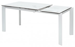 Стол CORNER 120 MATTE STATUARIO Белый мрамор матовый керамика, стекло/ белый каркас, ®DISAUR в Салехарде - salekhard.mebel24.online | фото 4