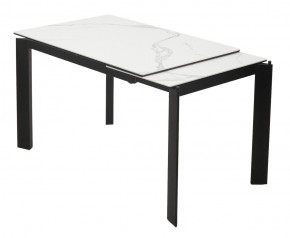 Стол CORNER 120 MATTE STATUARIO Белый мрамор матовый керамика, стекло/ черный каркас, ®DISAUR в Салехарде - salekhard.mebel24.online | фото 3