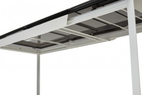 Стол CREMONA 140 HIGH GLOSS STATUARIO Белый мрамор глянцевый, керамика/ белый каркас, ®DISAUR в Салехарде - salekhard.mebel24.online | фото 2