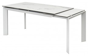 Стол CREMONA 140 HIGH GLOSS STATUARIO Белый мрамор глянцевый, керамика/ белый каркас, ®DISAUR в Салехарде - salekhard.mebel24.online | фото 7