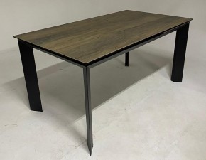 Стол CREMONA 140 KL-61 под дерево, итальянская керамика/ черный каркас, ®DISAUR в Салехарде - salekhard.mebel24.online | фото 2