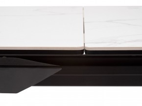 Стол CREMONA 140 MATTE STATUARIO Белый мрамор матовый, керамика/ черный каркас, ®DISAUR в Салехарде - salekhard.mebel24.online | фото 4