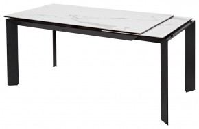 Стол CREMONA 140 MATTE STATUARIO Белый мрамор матовый, керамика/ черный каркас, ®DISAUR в Салехарде - salekhard.mebel24.online | фото 6
